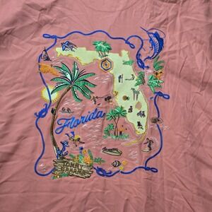 Tommy Bahama Shirt Mens Silk Florida Fantasy Camp Coral Haze XXL NEW W TAGS